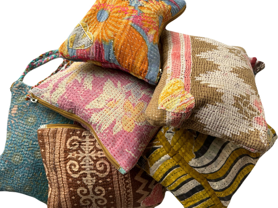 Kantha Wristlet