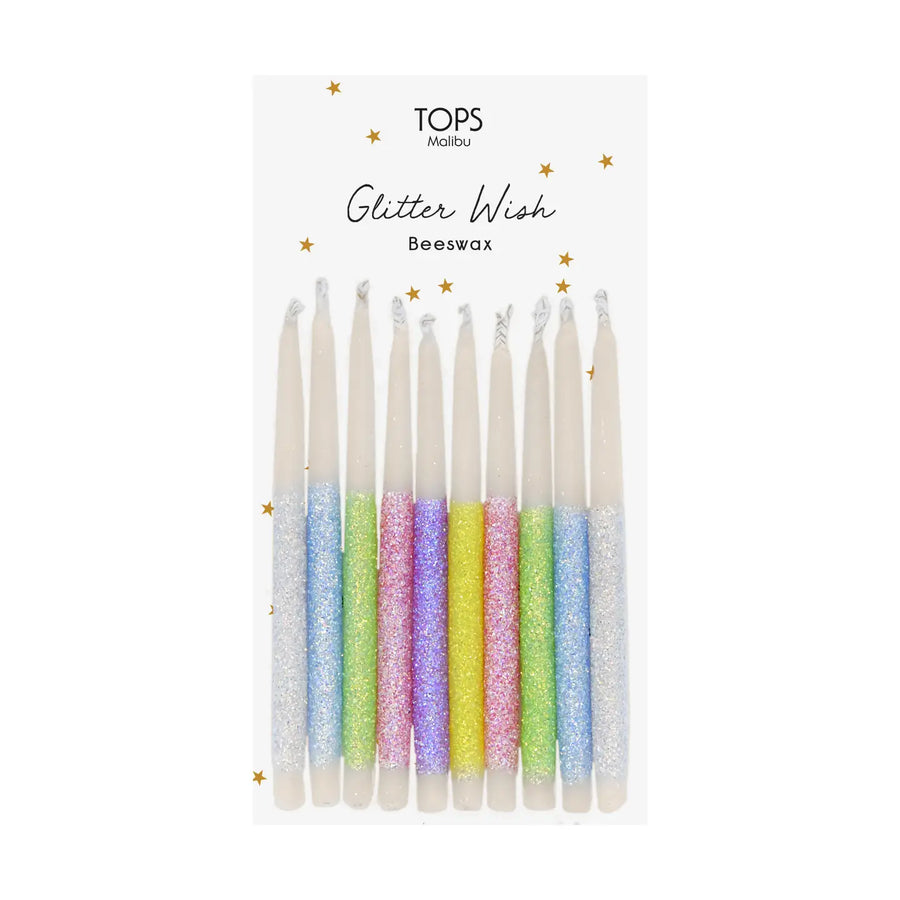 Glitter Beeswax Candles - Set of 10