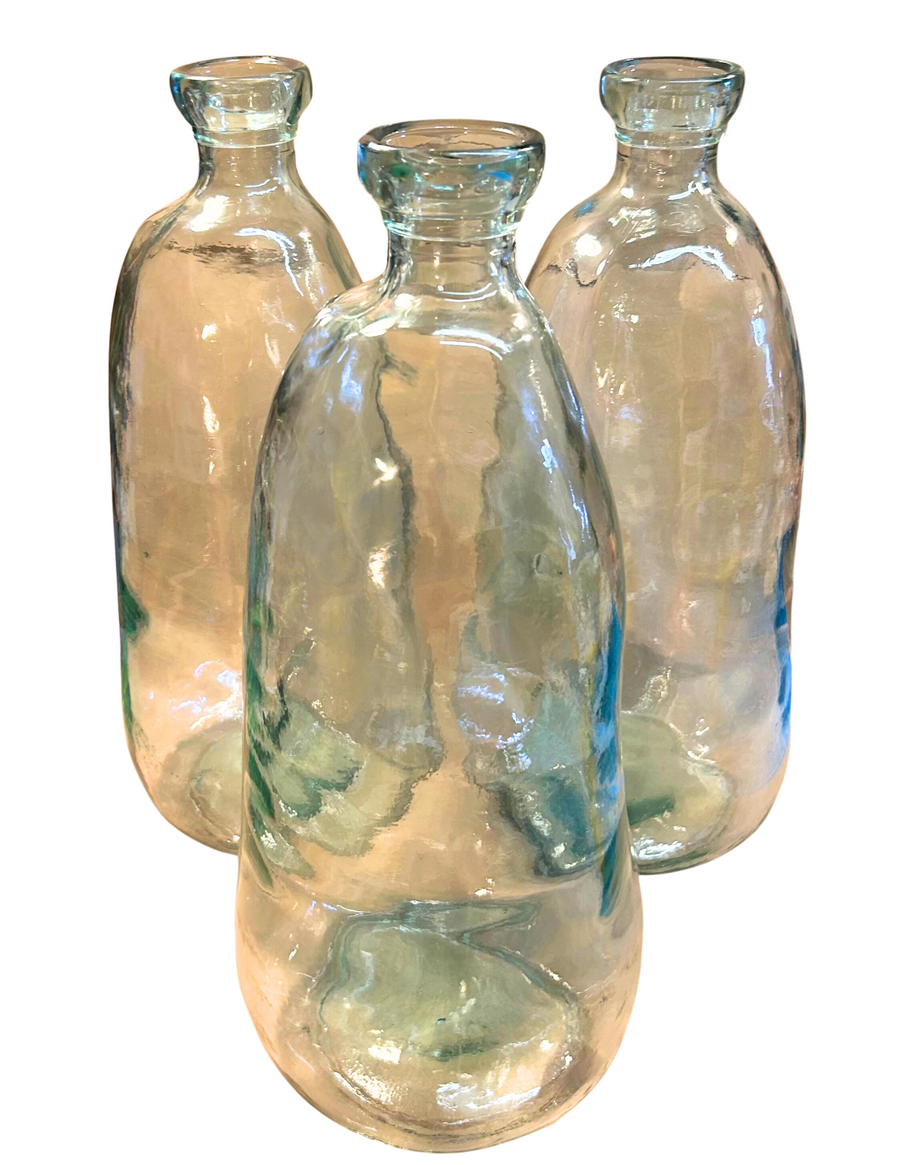 Glass Floor Vase - 100% Recycled Glass - 20"