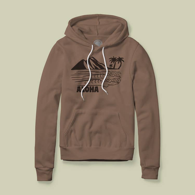 Maui Love Hoodie - Brown