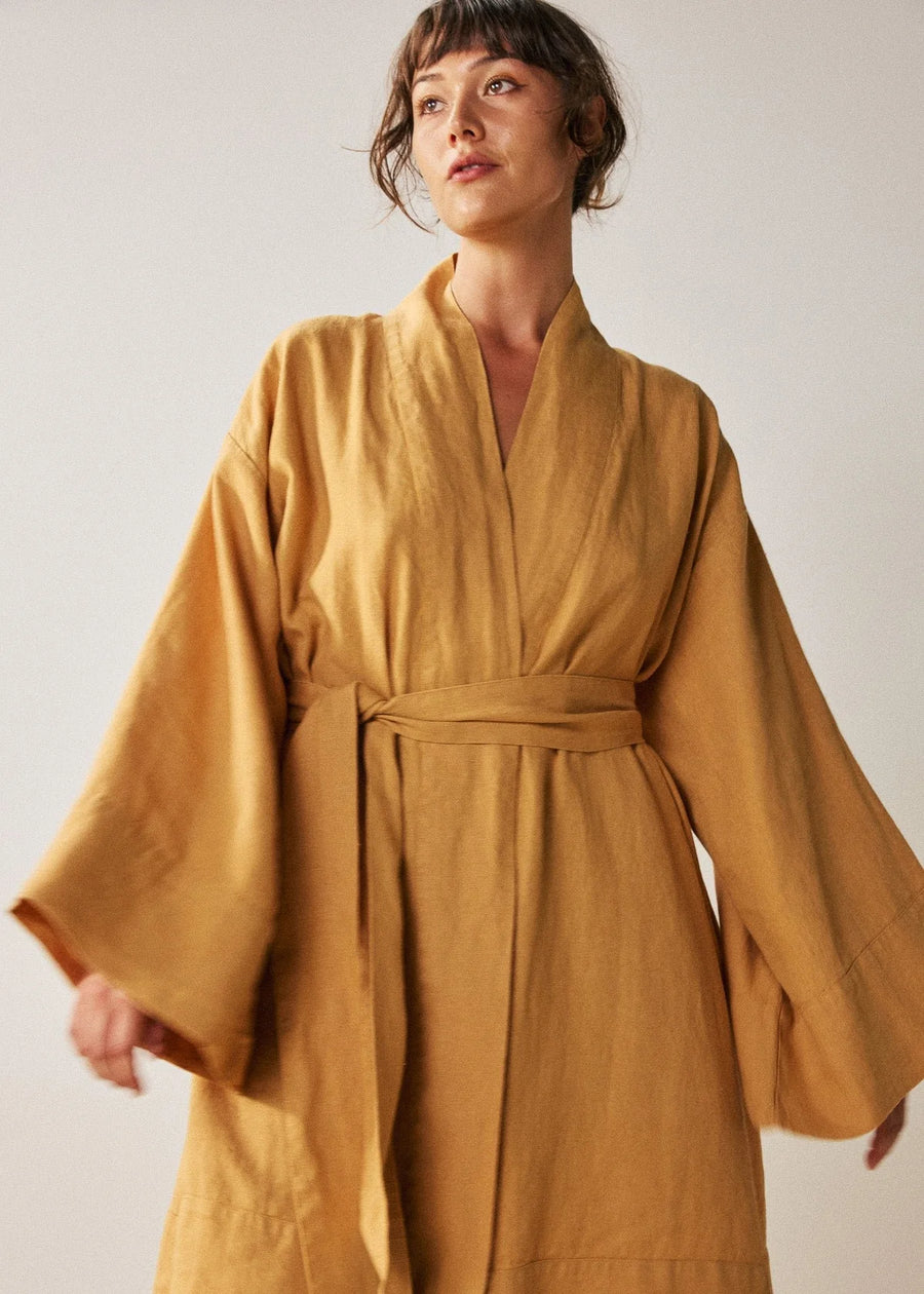 Masha French Linen Kimono