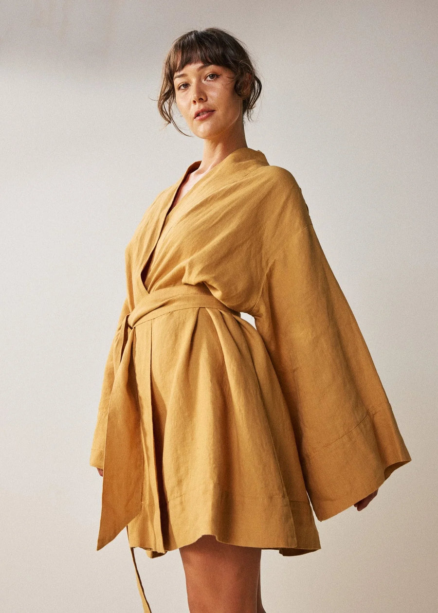 Masha French Linen Kimono