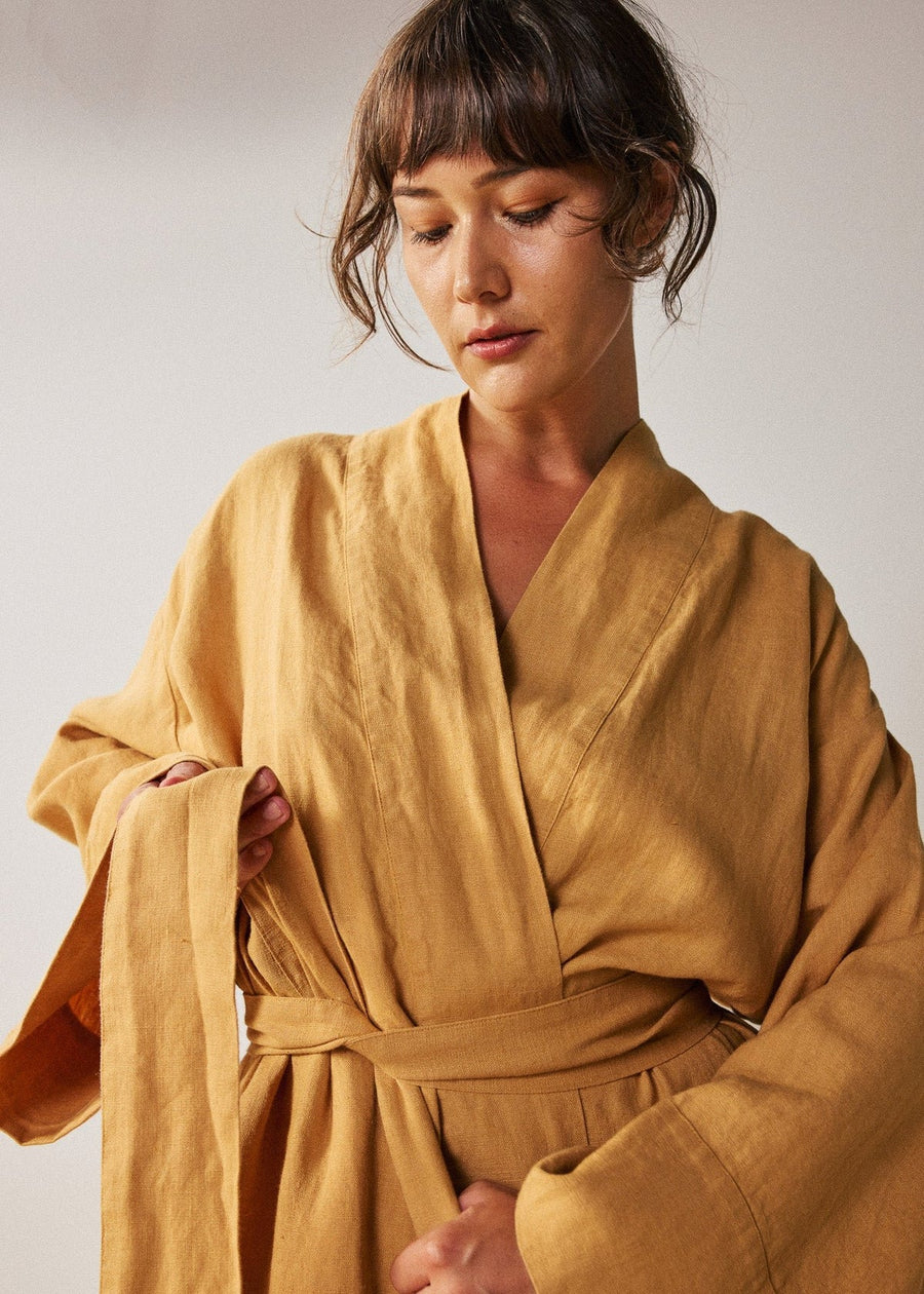 Masha French Linen Kimono