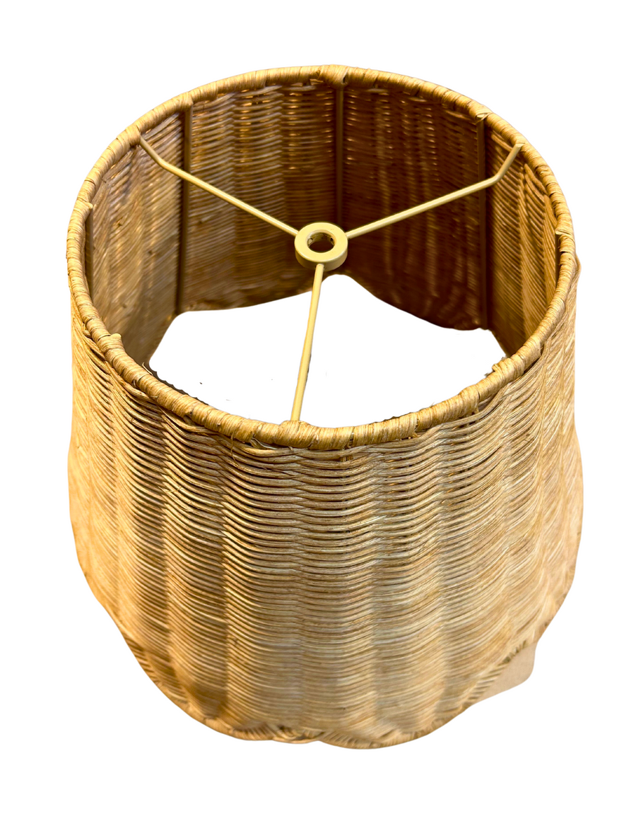 Wicker lampshade - 10.5"H x 13.5"W