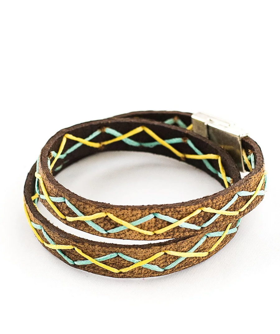 Baja Leather Wrap Bracelet