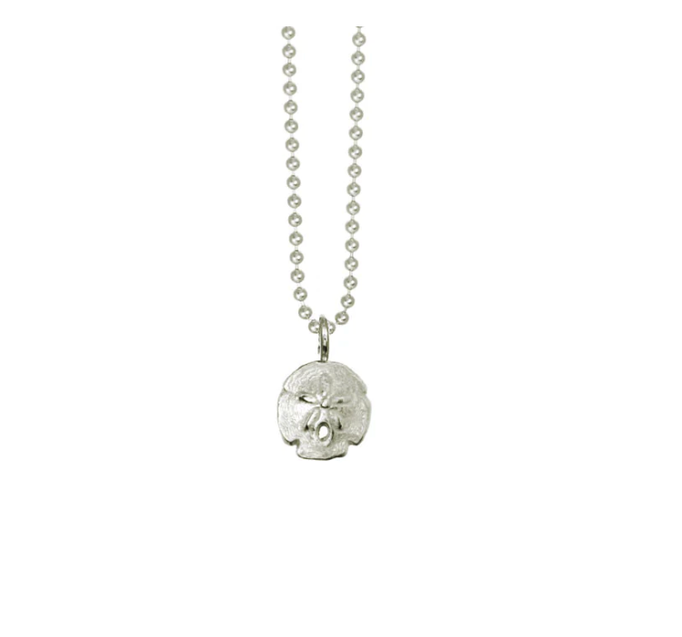 Mini Sand Dollar Necklace - Silver