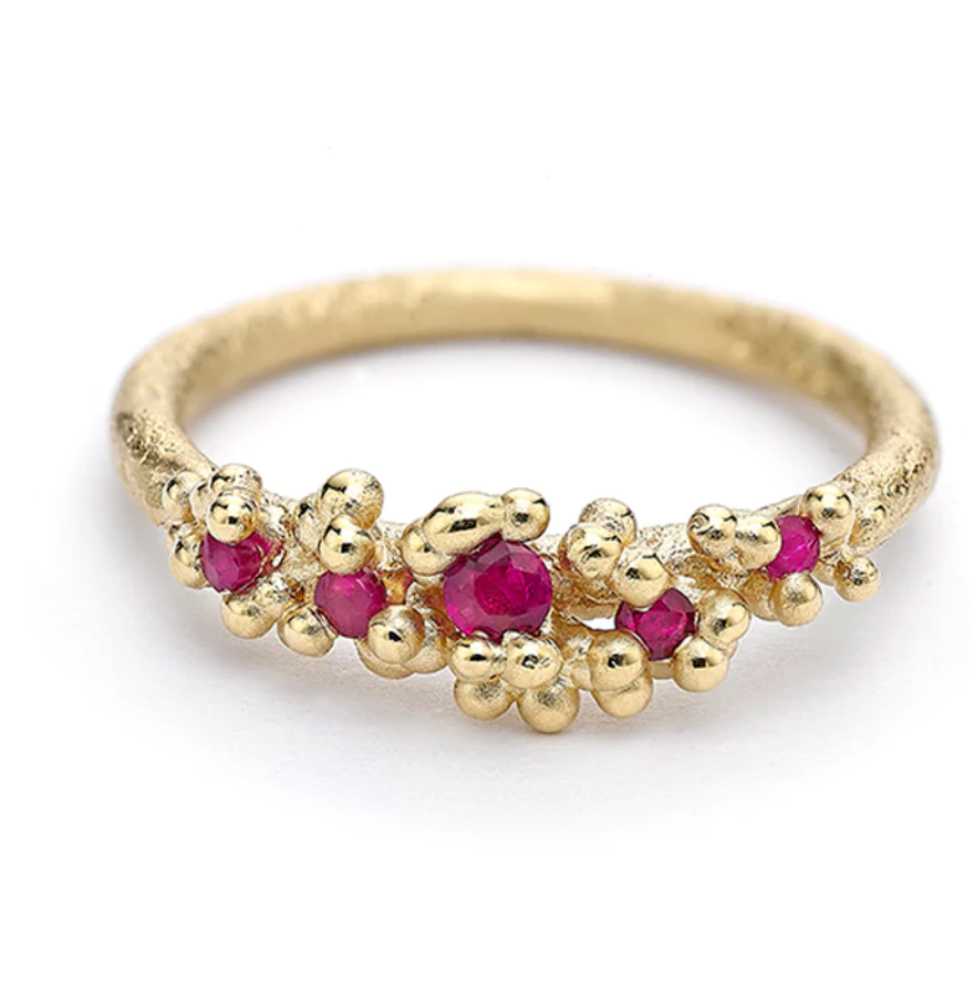 Ruby Ring With Granules