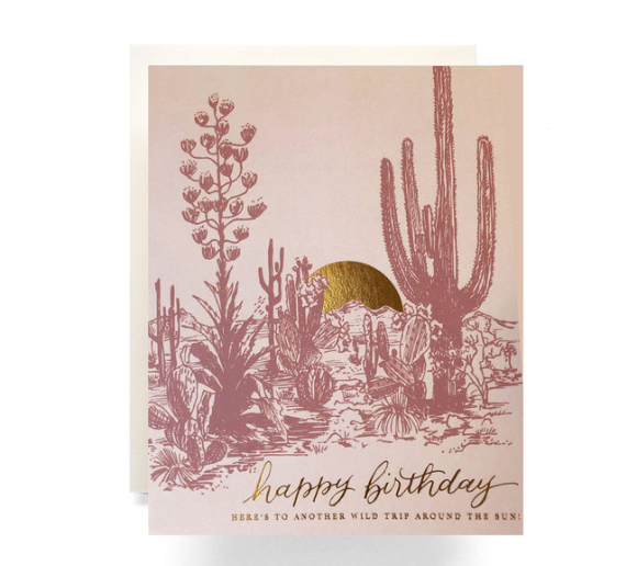 Greeting Card - Cactus Sunset Birthday