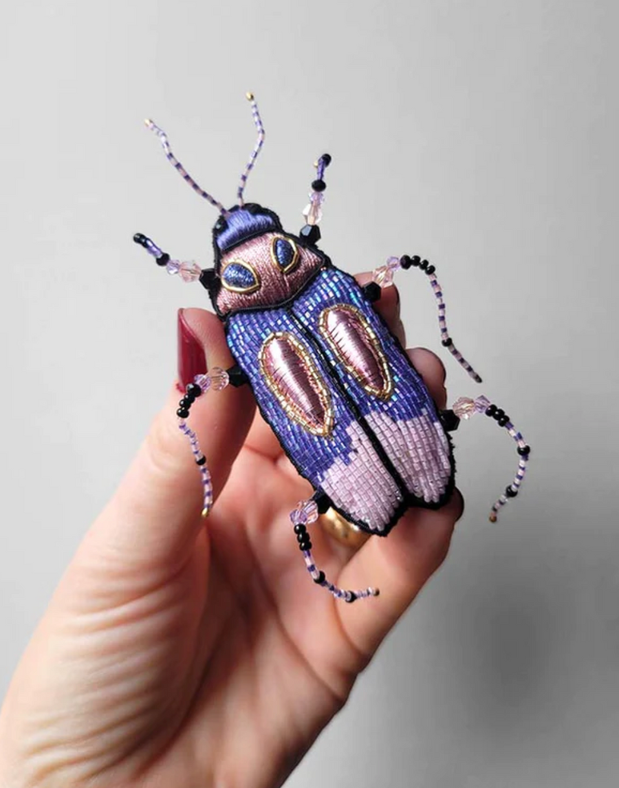 Purple Beetle - Brooch