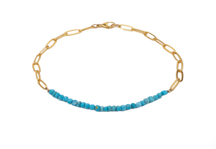 Makiki Loop Gemstone Bracelet - 18K Gold Vermeil