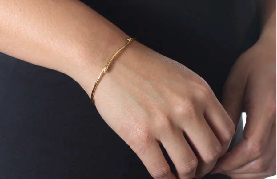 Branch Bangle Bracelet - 18K Gold Vermeil