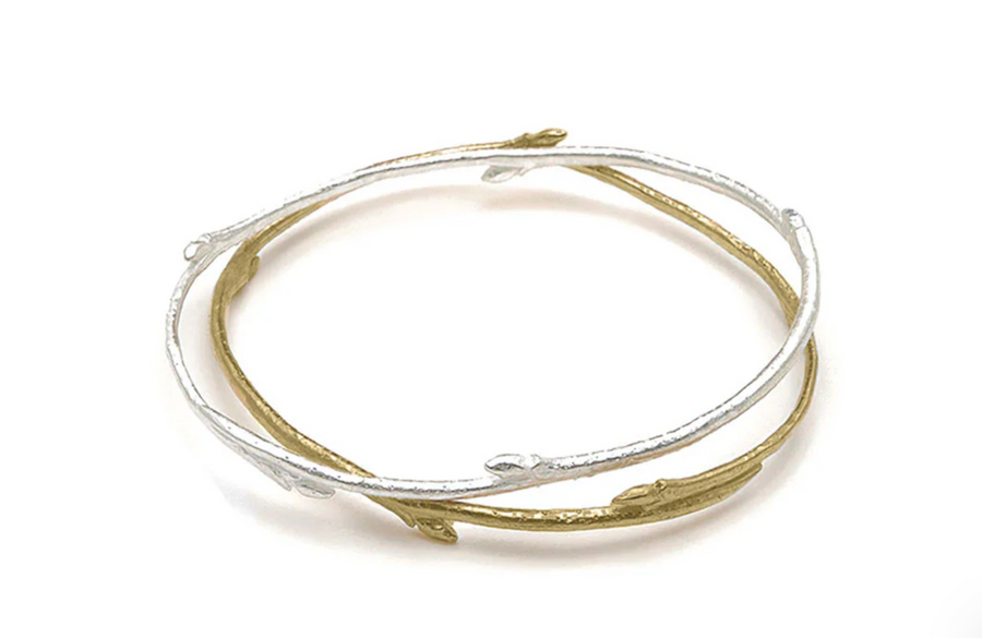 Branch Bangle Bracelet - 18K Gold Vermeil