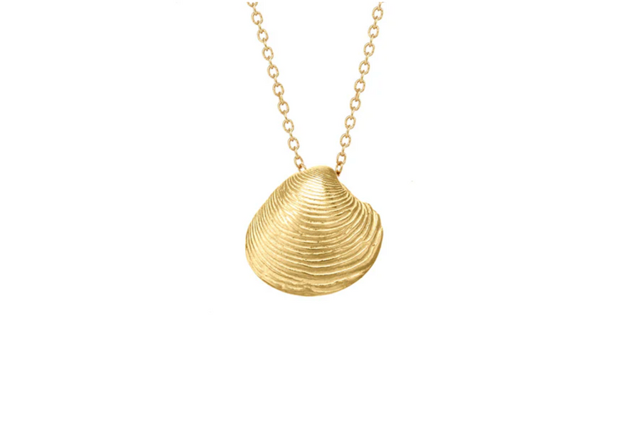 Small Papaua Shell Necklace 18" - 18k Gold Vermeil