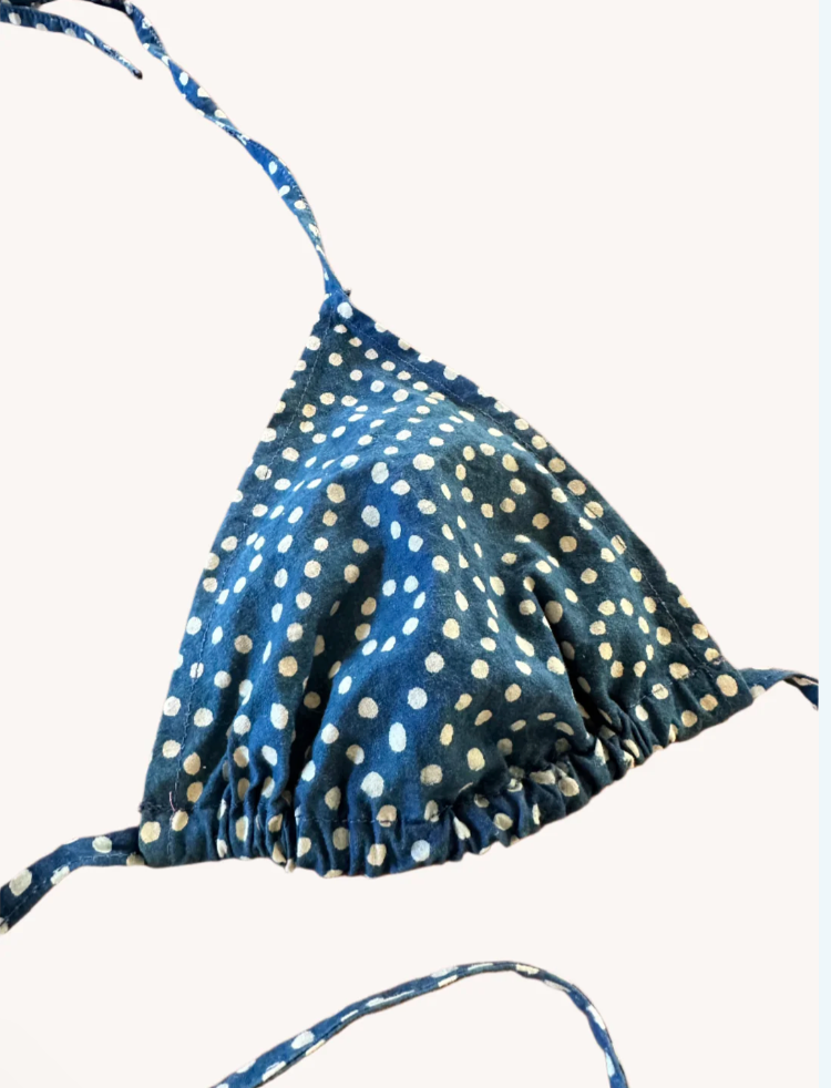 Indigo Triangle Bikini Top