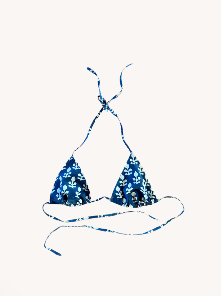 Indigo Triangle Bikini Top