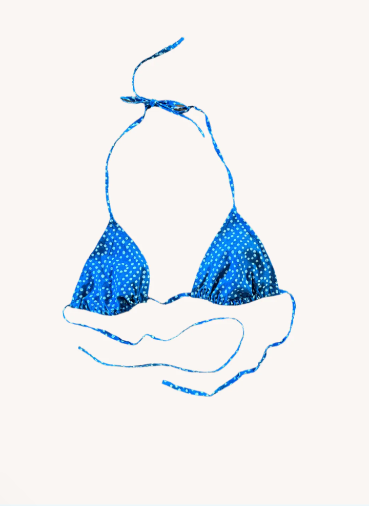 Indigo Triangle Bikini Top