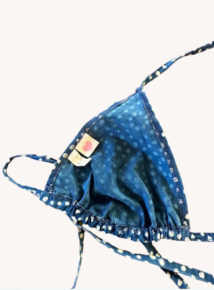 Indigo Triangle Bikini Top