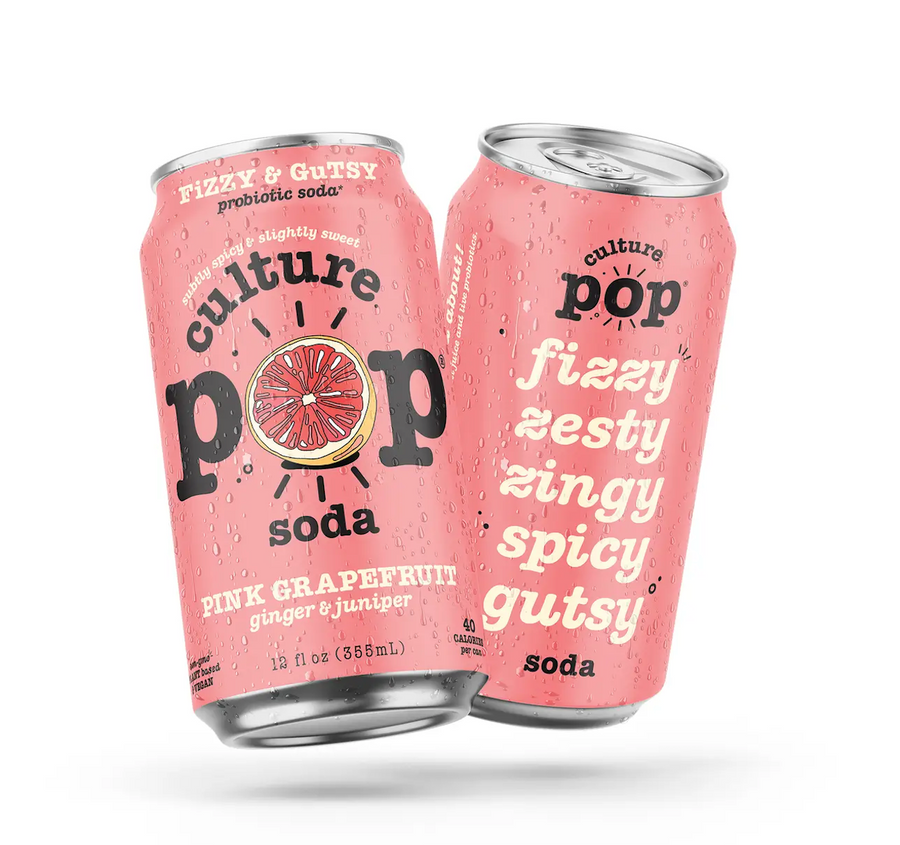 Culture Pop Sparkling Probiotic Soda - Grapefruit