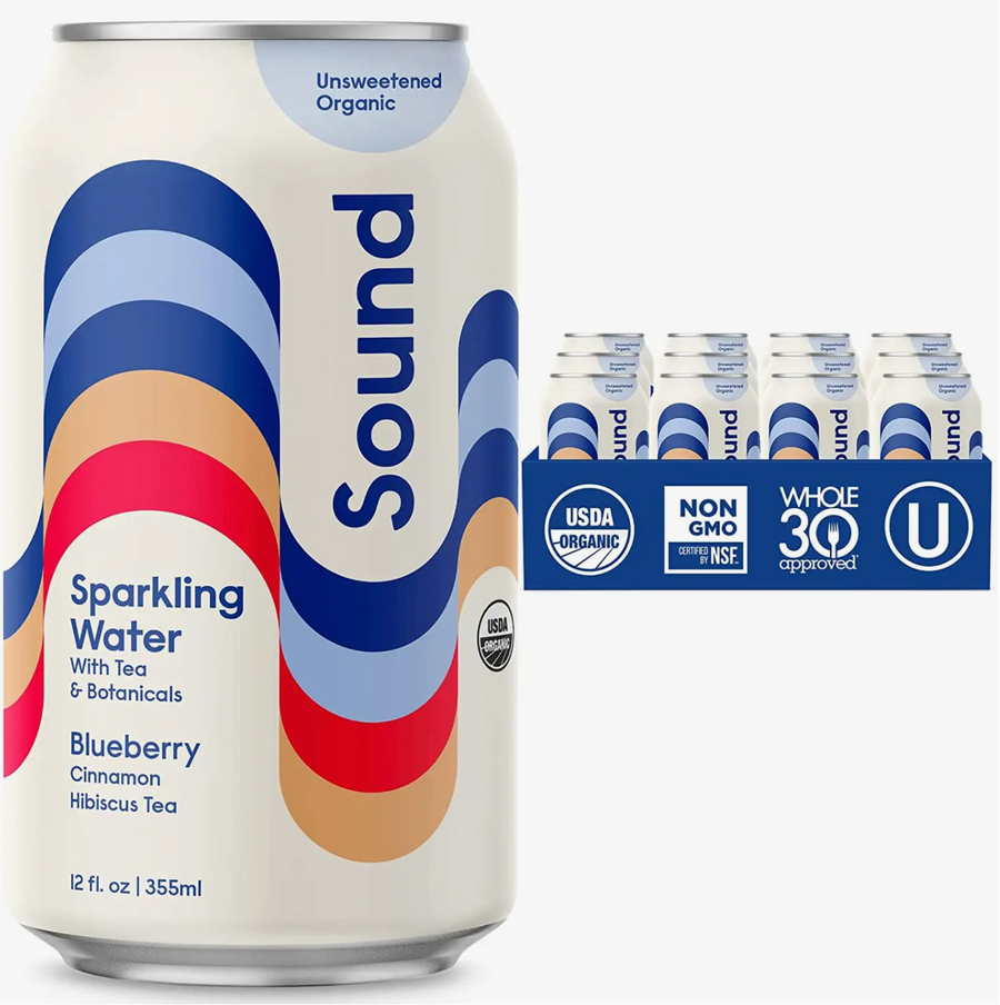 Sound Sparkling Water - Blueberry & Cinnamon with Hibiscus