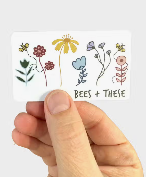 Bees And Flowers Sticker