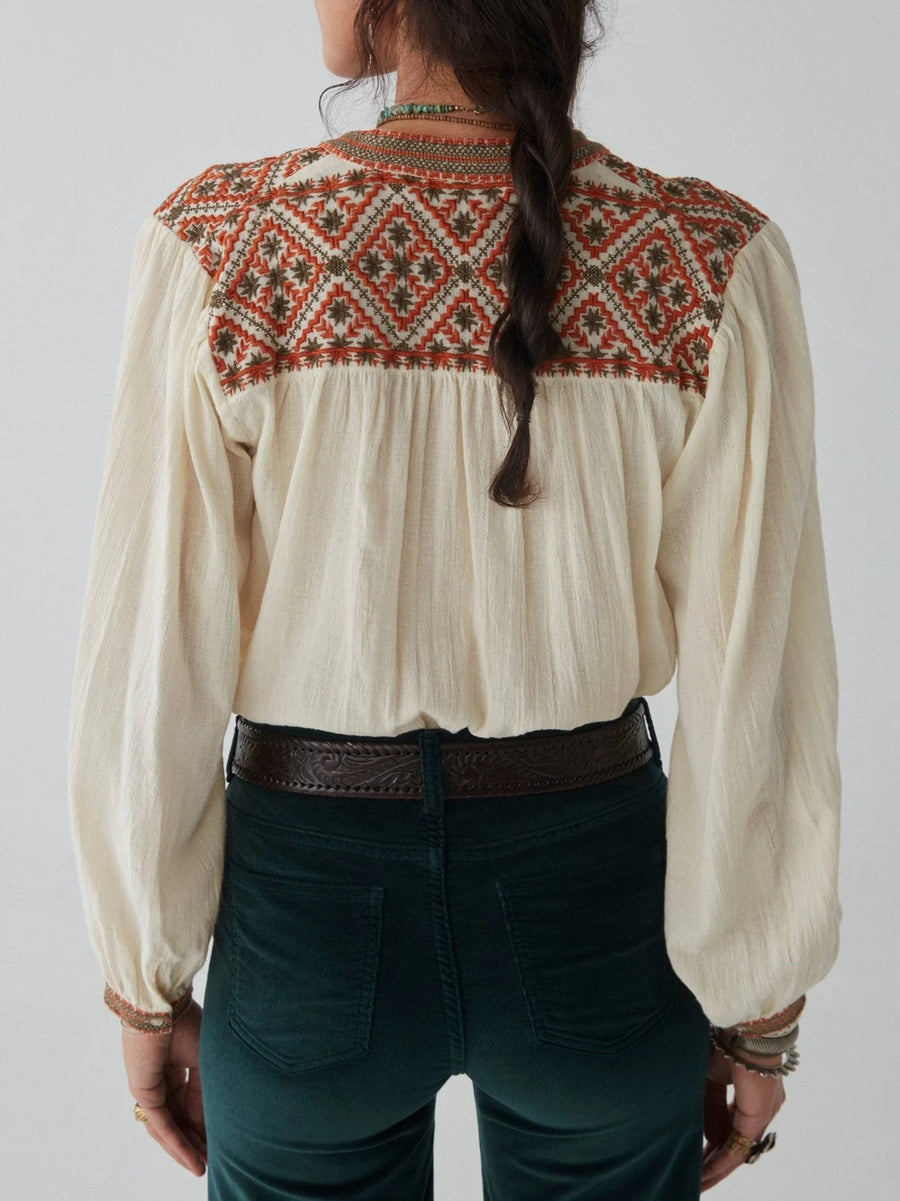 The Beth Blouse in Wandering Pumpkin