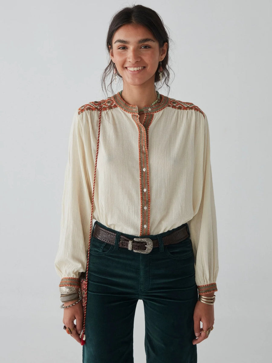 The Beth Blouse in Wandering Pumpkin