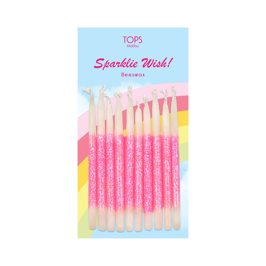 Glitter Wish Beeswax Candles - Set of 10