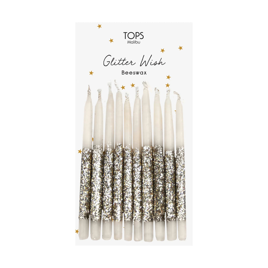 Glitter Wish Beeswax Candles - Set of 10