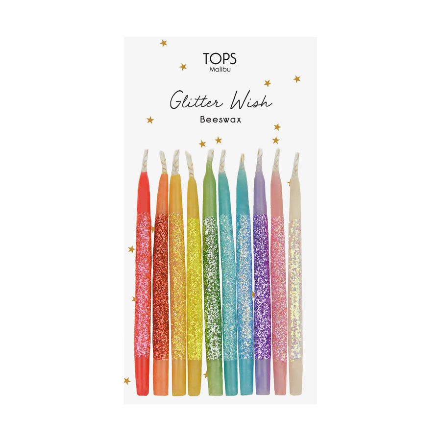 Glitter Wish Beeswax Candles - Set of 10