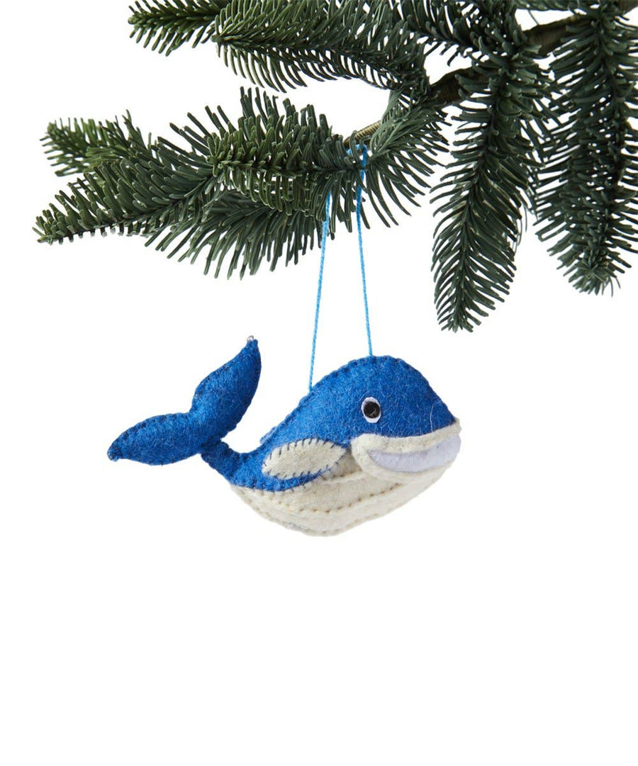 Blue Whale Ornament