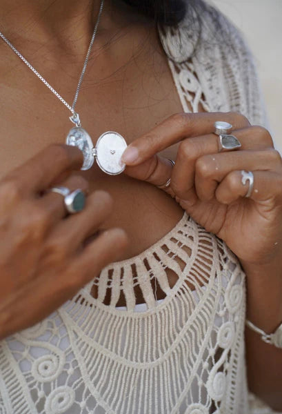 Mermaid Collective: Ocean Goddess Locket Silver (Without Chain)