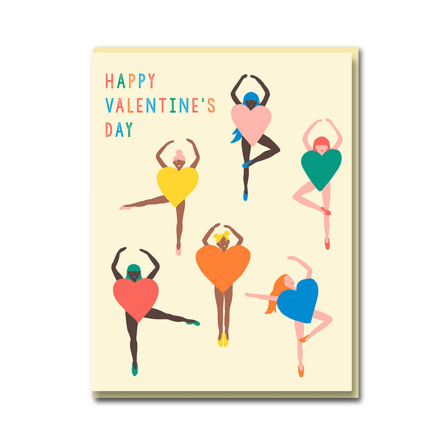 Dancing Hearts Happy Valentine's Day Card
