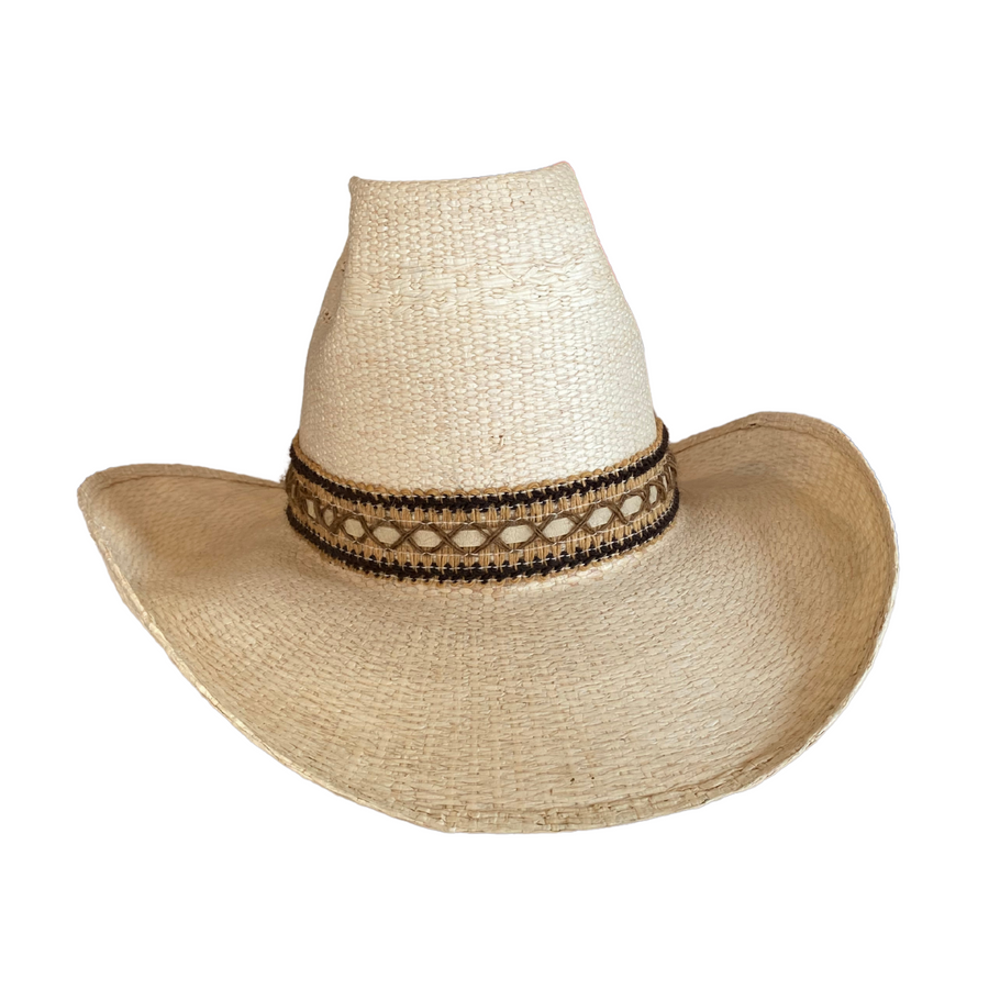 'Mack' - Vintage Resistol Straw Cowboy Hat with Macrame band