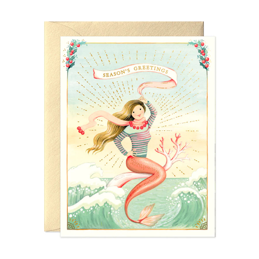 Mermaid Holiday Card