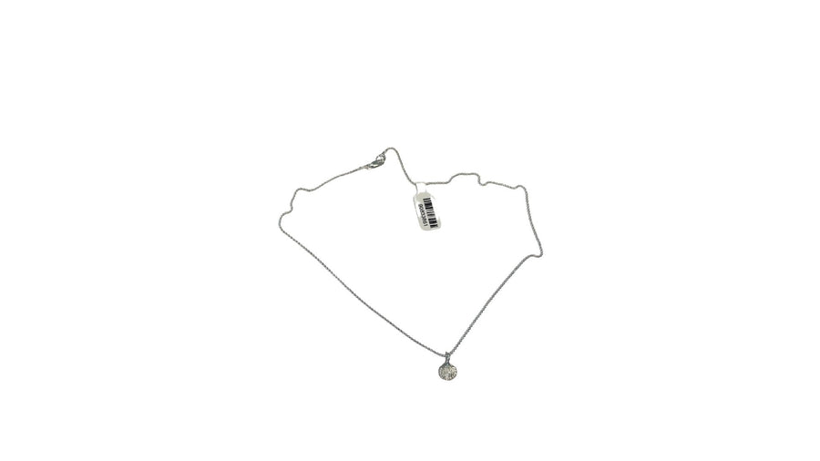 Mini Fan Shell Necklace - Silver
