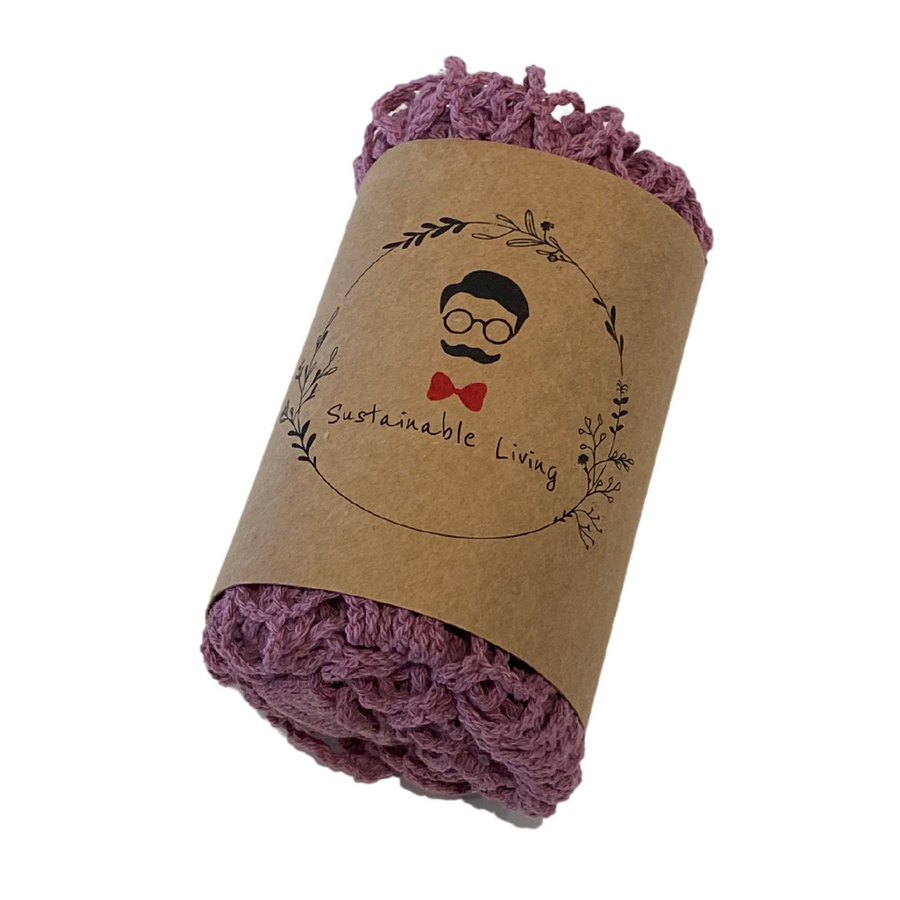 Reusable Organic Cotton Mesh Bag - Purple