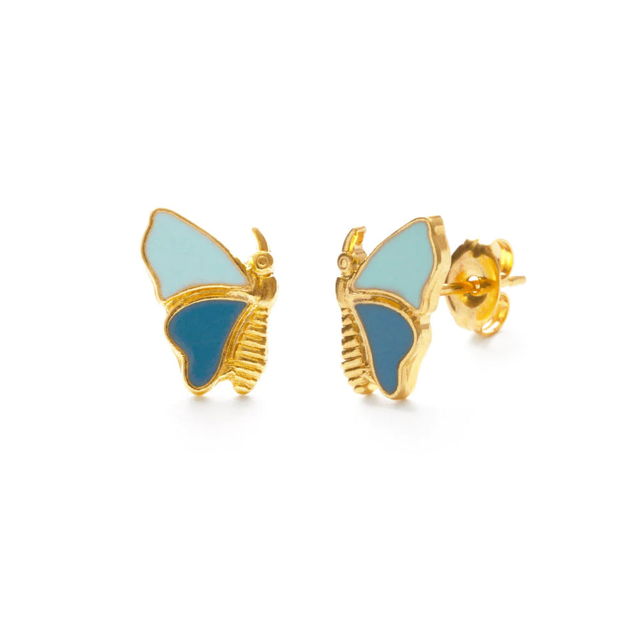 Mariposa Stud Earrings - Blue