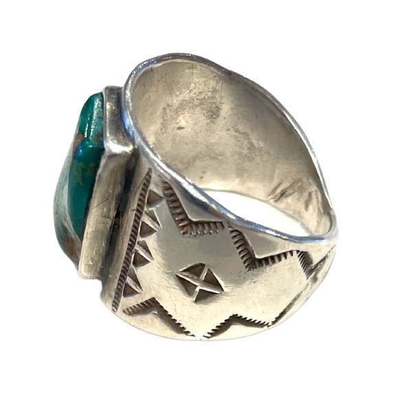Vintage Navajo Sterling Silver Men's Ring.  Size 15