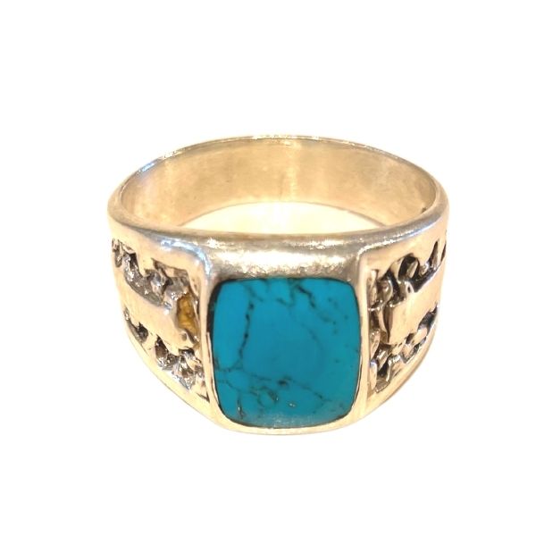 Silver Cloud Navajo/Sterling Silver Turquoise Ring. size 12