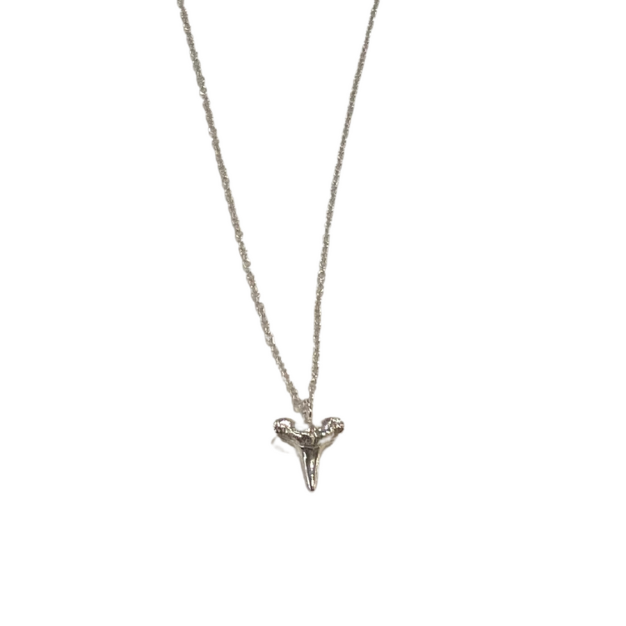 Small Shark Tooth Necklace - Silver