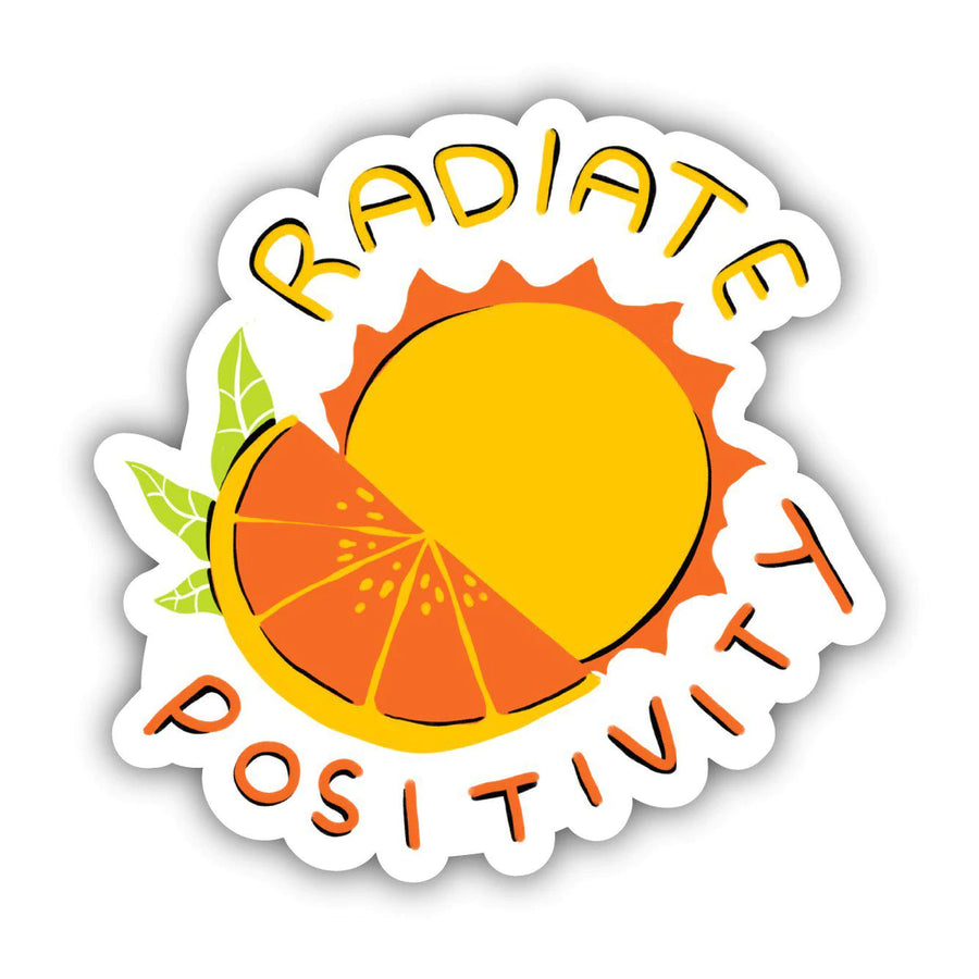 Radiate Positivity Orange & Sun Sticker
