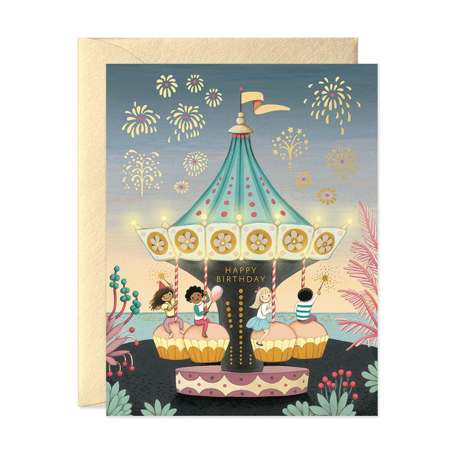 Carousel Birthday Card