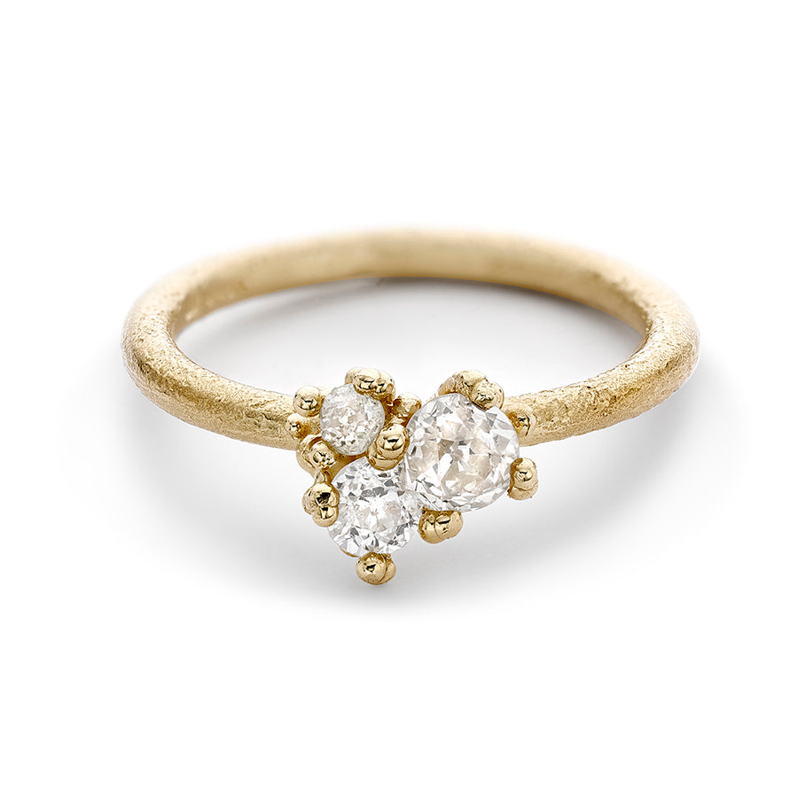 Champagne Diamond Cluster Ring