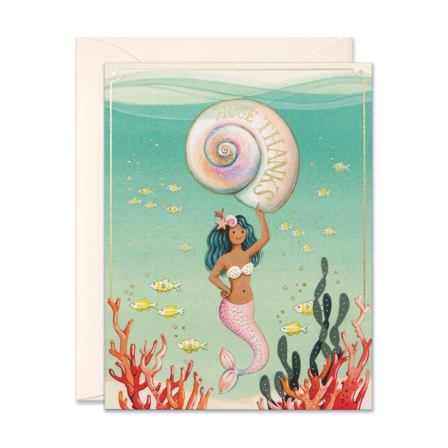 Mermaid Huge Thanks Card
