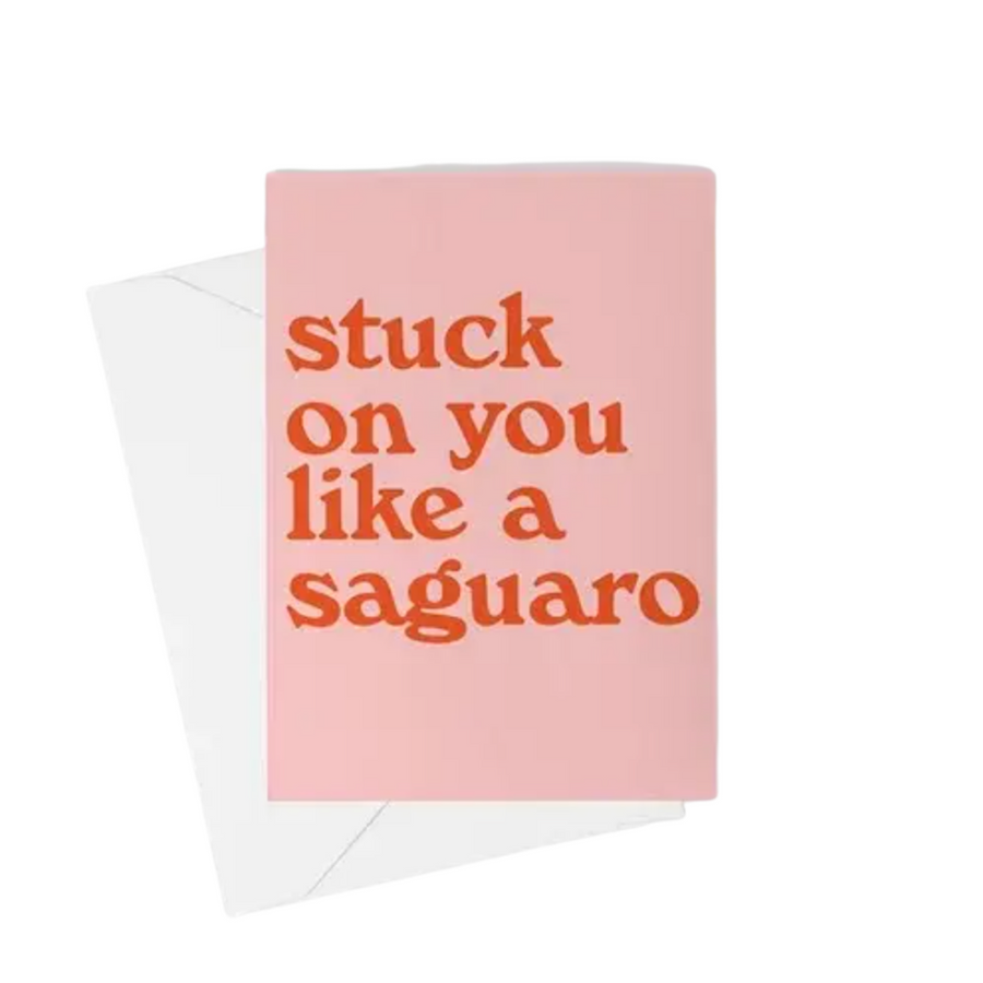 Stuck on You Card - Pink and Red