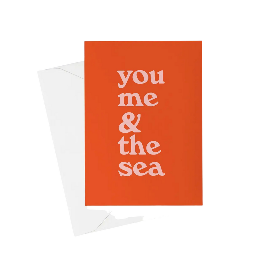 You Me and the Sea Card - Red and Pink