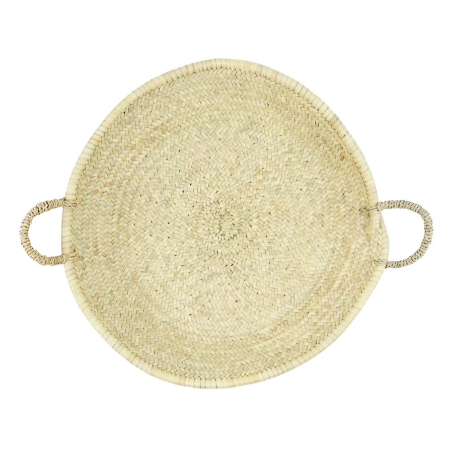 Moroccan Straw Woven Plate - Large