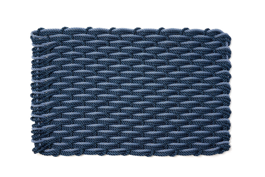 Navy/Navy/Glacier Bay Triple Weave Doormat - Small - (18" x 30")