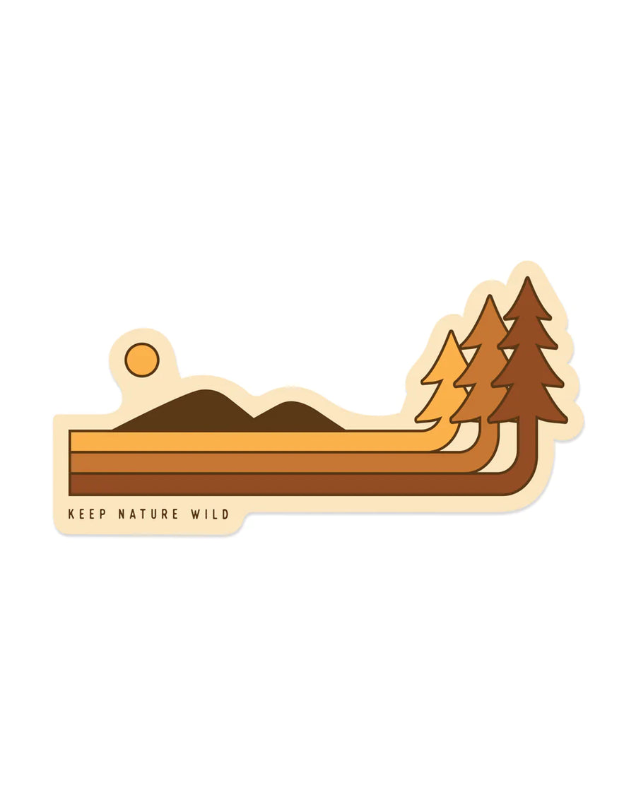 Retro Pines Sticker