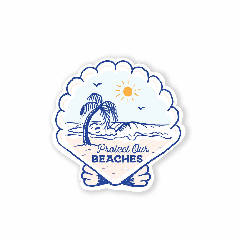 Single Sticker - Protect Our Beaches